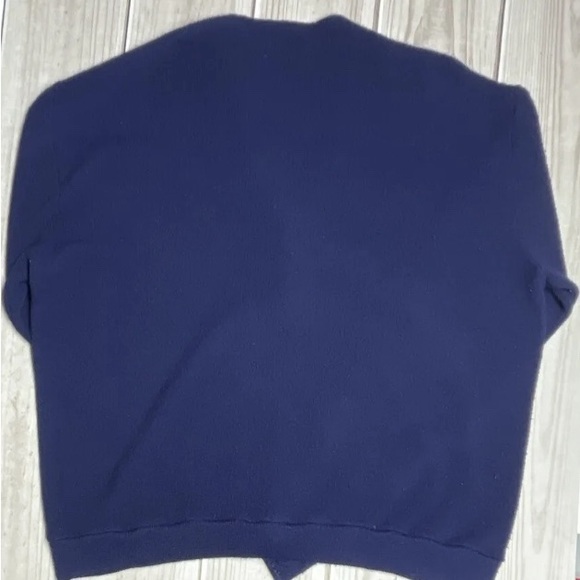Vintage Fox Sweater JC Penney Men’s V Neck Cardigan Sweater Blue See Measurement - Picture 5 of 5
